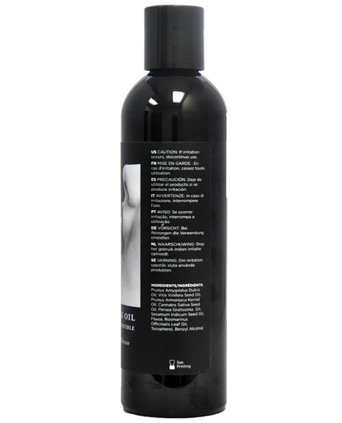 Earthly Body Edible Massage Oil - 8 Oz Strawberry
