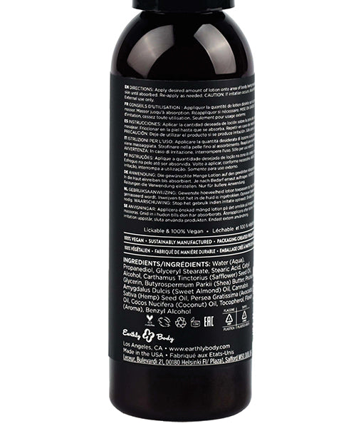 Earthly Body Hemp Seed By Night Edible Lotion - 2 Oz Strawberry