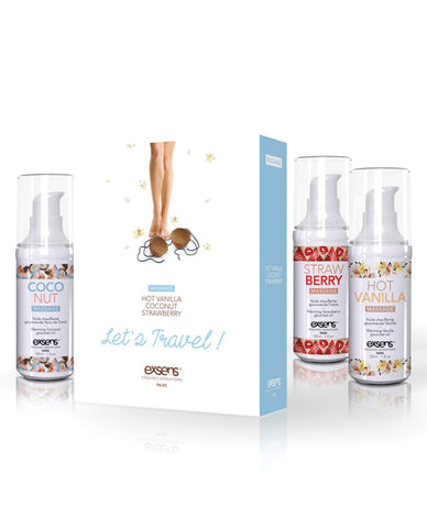 Exsens Of Paris Let's Travel Massage Oil Set