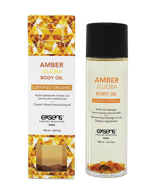 Exsens Of Paris Organic Body Oil W-stones -  Amber Jojoba 100 Ml