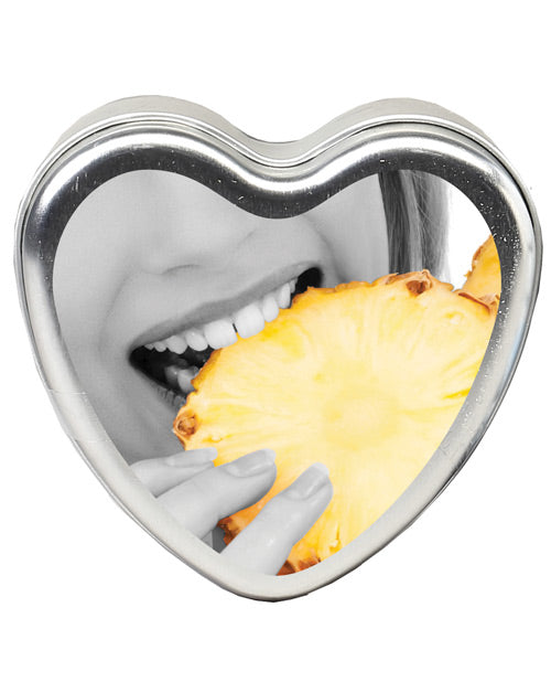 Earthly Body Suntouched Hemp Edible Candle - 4.7 Oz Heart Tin Pineapple