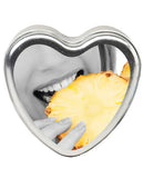 Earthly Body Suntouched Hemp Edible Candle - 4.7 Oz Heart Tin Pineapple