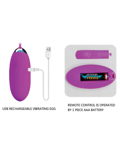 Pretty Love Jenny Remote Control Bullet - Fuchsia