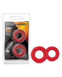 Blush Stay Hard Donut Rings - Red Pack Of 2