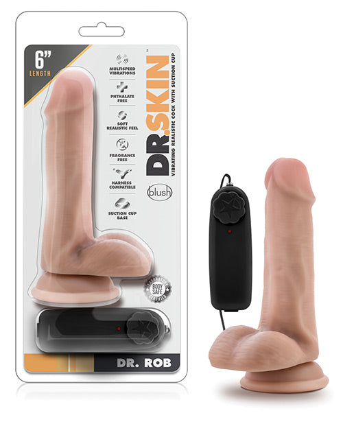 Blush Dr. Skin Dr. Rob 6 Inch Cock W-suction Cup - Vanilla