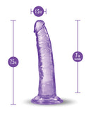 Blush B Yours Plus 7.5 Inch Lust N' Thrust Dildo - Purple