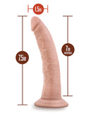 Blush Dr. Skin 7 Inch Cock W-suction Cup - Vanilla