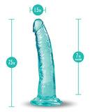 Blush B Yours Plus 7.5 Inch Lust N' Thrust Dildo - Teal