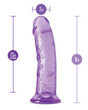 Blush B Yours Plus 8 Inch Roar N Ride Dildo - Purple