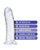 Blush B Yours Plus 8 Inch Roar N Ride Dildo - Clear