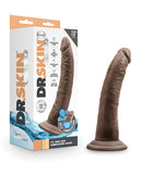 Blush Dr. Skin Glide 7.5 Inch Self Lubricating Dildo - Chocolate