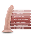 Blush Dr. Skin Plus 7 Inch Posable Dildo - Vanilla