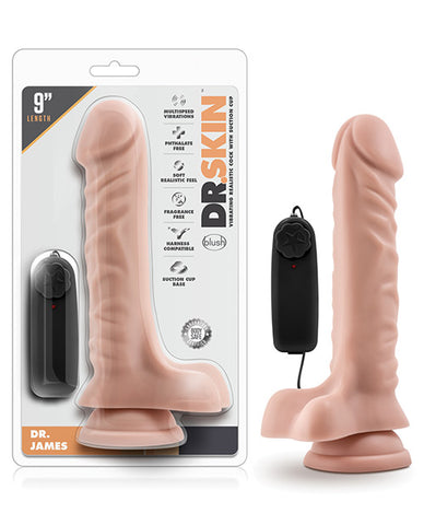 Blush Dr. Skin Dr. James 9 Inch Cock W-suction Cup - Vanilla