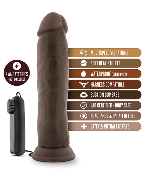 Blush Dr. Skin Dr. Throb 9.5 Inch Cock W-suction Cup - Chocolate