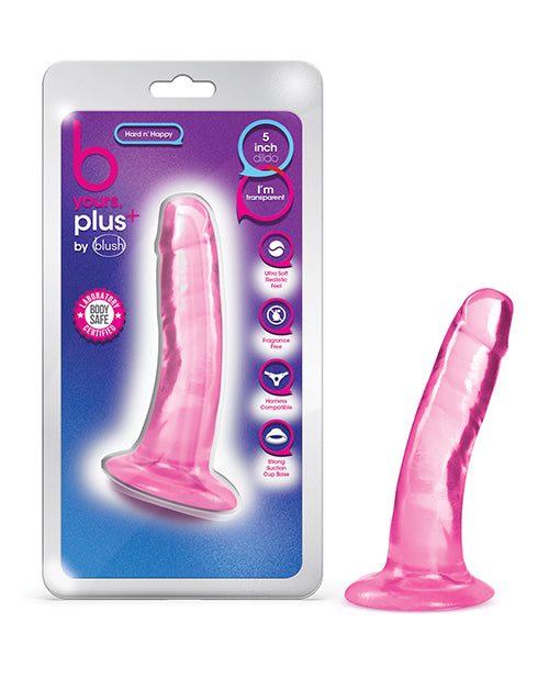 Blush B Yours Plus 5.5 Inch Hard N' Happy Dildo - Pink