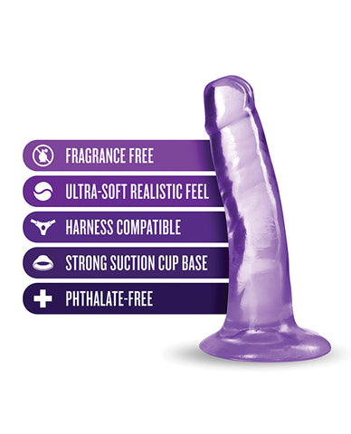 Blush B Yours Plus 5.5 Inch Hard N' Happy Dildo - Purple