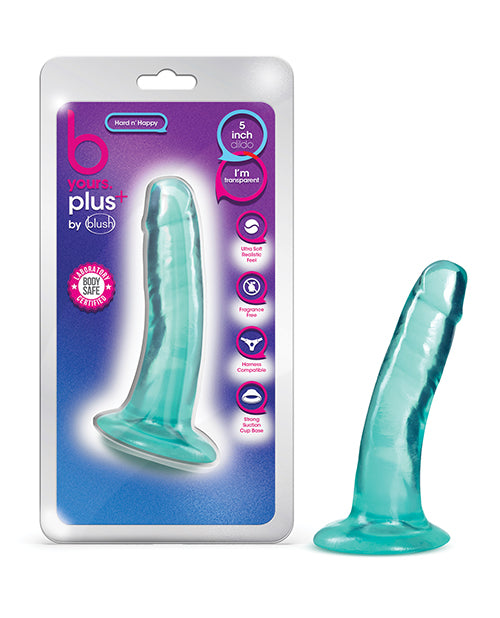 Blush B Yours Plus 5.5 Inch Hard N' Happy Dildo - Teal