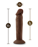 Blush Dr. Skin Plus 6 Inch Posable Dildo - Chocolate