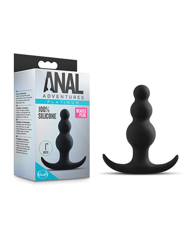 Blush Anal Adventures Beaded Plug - Black