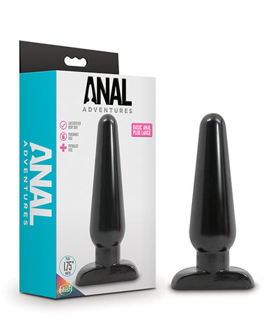 Blush Anal Adventures Basic Anal Plug - Large Black