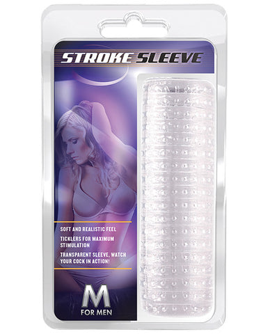 Blush M For Men Stroke Sleeve - Clear