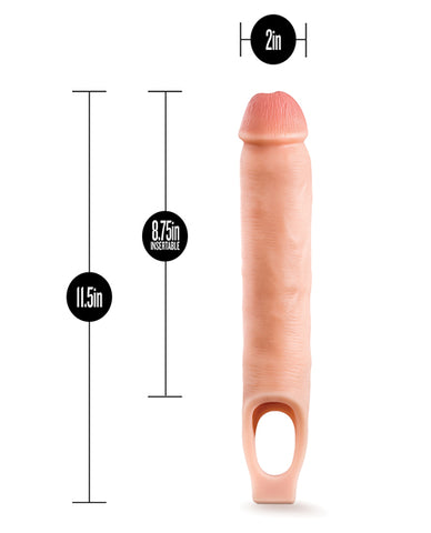 Blush Performance Plus 11.5" Silicone Cock Sheath Penis Extender - Flesh