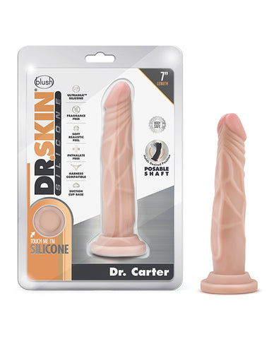 Blush Dr. Skin Silicone Dr. Carter 7.5 Inch Dildo  - Vanilla