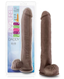 Blush Au Naturel Daddy 14 Inch Sensa Feel Dual Density Dong W-suction Cup - Chocolate