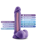 Blush Au Natural Bold Hero 8 Inch Dildo - Purple