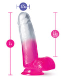 Blush B Yours 7 Inch Sugar Magnolia Dildo - Fuchsia