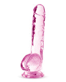 Blush Naturally Yours 8 Inch Crystalline Dildo - Rose