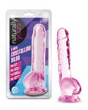 Blush Naturally Yours 8 Inch Crystalline Dildo - Rose