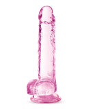 Blush Naturally Yours 7 Inch Crystalline Dildo - Rose