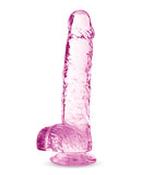 Blush Naturally Yours 6 Inch Crystalline Dildo - Rose