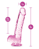 Blush Naturally Yours 6 Inch Crystalline Dildo - Rose