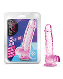 Blush Naturally Yours 6 Inch Crystalline Dildo - Rose