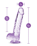 Blush Naturally Yours 6 Inch Crystalline Dildo - Amethyst