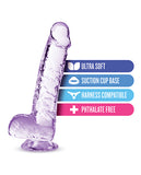 Blush Naturally Yours 6 Inch Crystalline Dildo - Amethyst