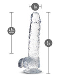 Blush Naturally Yours 6 Inch Crystalline Dildo - Diamond