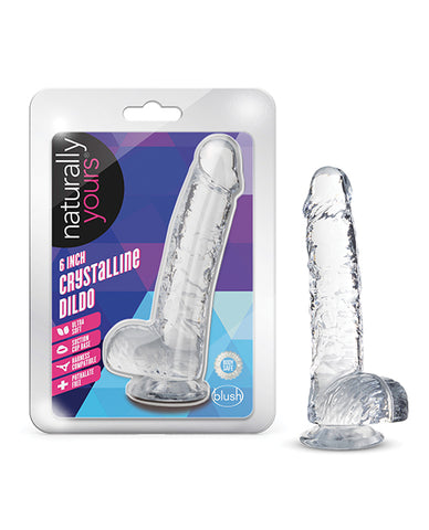 Blush Naturally Yours 6 Inch Crystalline Dildo - Diamond