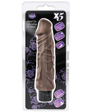 Blush X5 Plus Hard On Vibrating 9 Inch Dildo - Brown