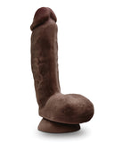 Blush Dr. Skin Glide 8.5 Inch Self Lubricating Dildo W-balls - Chocolate