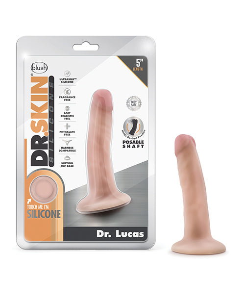 Blush Dr. Skin Silicone Dr. Lucas 5.5 Inch Dildo - Vanilla
