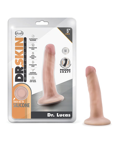 Blush Dr. Skin Silicone Dr. Lucas 5.5 Inch Dildo - Vanilla