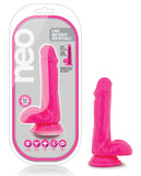 Blush Neo 6 Inch Dual Density Cock W-balls - Neon Pink