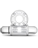 Blush Stay Hard 10 Function Vibrating Bull Ring Cock Ring - Clear