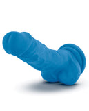 Blush Neo Dual Density 7.5 Inch Cock W-balls - Neon Blue