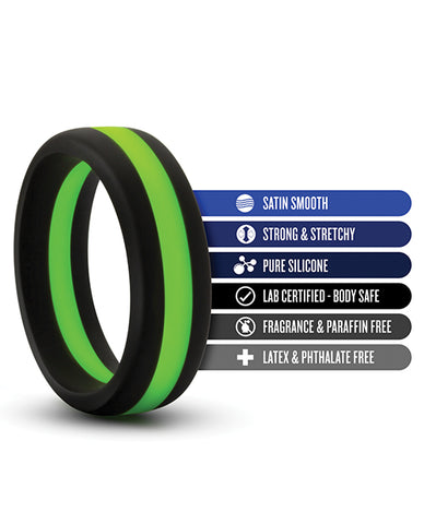 Blush Performance Silicone Go Pro Cock Ring - Black-green