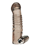 Blue Line C & B 5.25 Inch Vibrating Penis Enhancing Sleeve Extension - Smoke