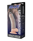 Blue Line C & B 6.5 Inch Textured Penis Enhancing Sleeve Extension - Clear